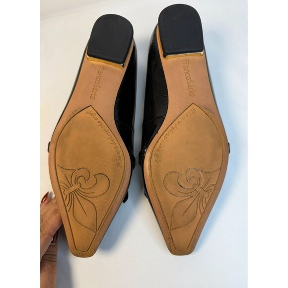 Franco Sarto Rina Womens SIze 7.5M Black Patent Leather Slip-on Loafer Dressy - Picture 10 of 13